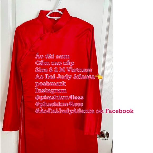 ao dai gam cach tan Nam, New beautiful Vietnamese man top  
size S & M Vietnam - Picture 3 of 9